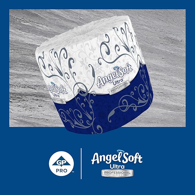 Georgia-Pacific Angel Soft Ultra Professional Series 2-Ply Embossed Toilet Paper by GP PRO (Georgia-Pacific), 16560, Paper, 60 Count (Pack of 1), White 24000 sheets per case