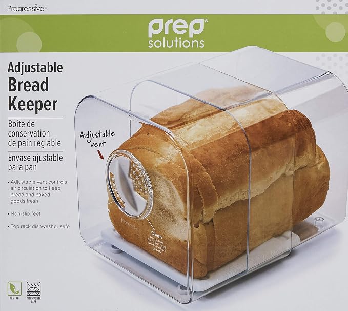 Prep Solutions by Progressive Expandable Bread Keeper with Adjustable Air Vent (Pack of 1)