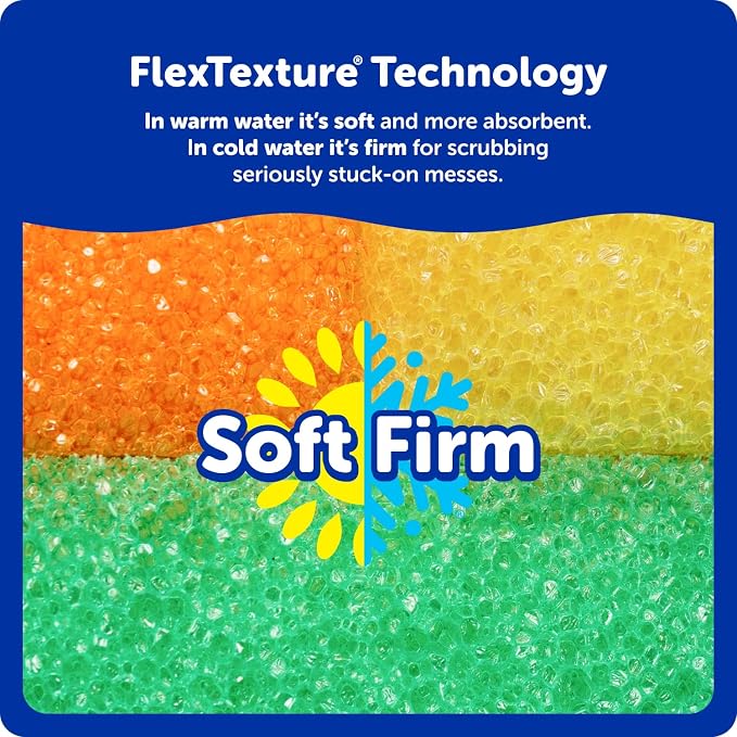 Scrub Daddy Scratch-Free Multipurpose Kitchen Sponges - Bulk Dish Sponges for Kitchen, Bathroom, Household Cleaning & More - Made with BPA-Free Polymer Foam (7 Count)