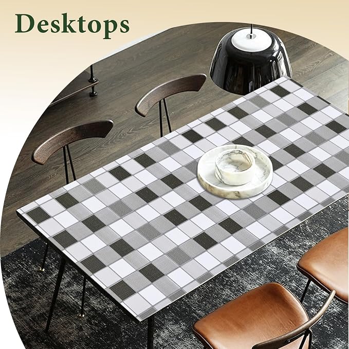Drawer and Shelf Liner for Kitchen Cabinet: 23.6 in X 20 Ft Non Slip | Waterproof Shelf Paper Non Adhesive Refrigerator Liners Gray Mosaic Easy Liners for Bathroom