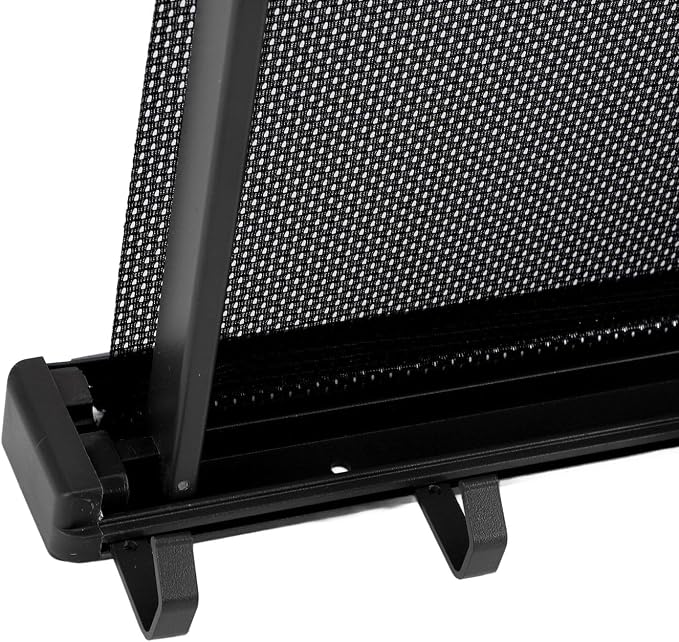 Pilipane Retractable Clothes Drying Rack Wall Mount Foldable Laundry Organizer with Breathable Mesh Platform for Patio Bathroom Aluminum 42x37.8cm (Black)