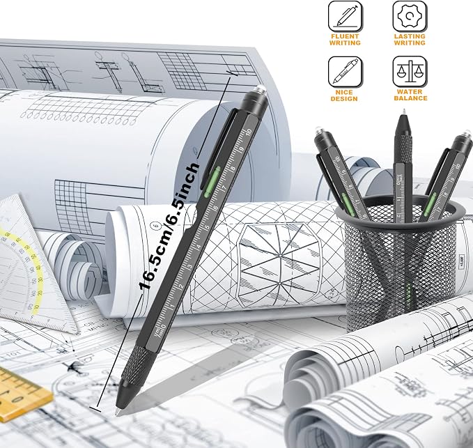 Birthday Gifts for Men, 9 in 1 Multitool Pen Mens Gifts for Him Dad | Stocking Stuffers for Men Adults, Birthday Christmas Gift for Adults, Mens Gift for Him Dad Boyfriend, Cool Gadgets Tools