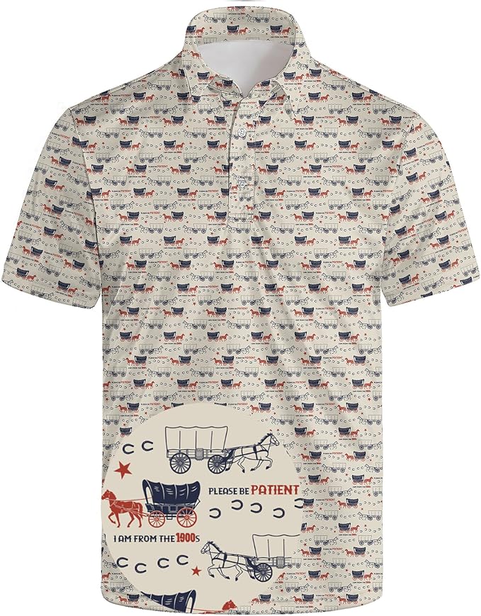 Polo Shirts for Men Moisture Wicking Mens Polo Shirts Patriotic Shirts for Men