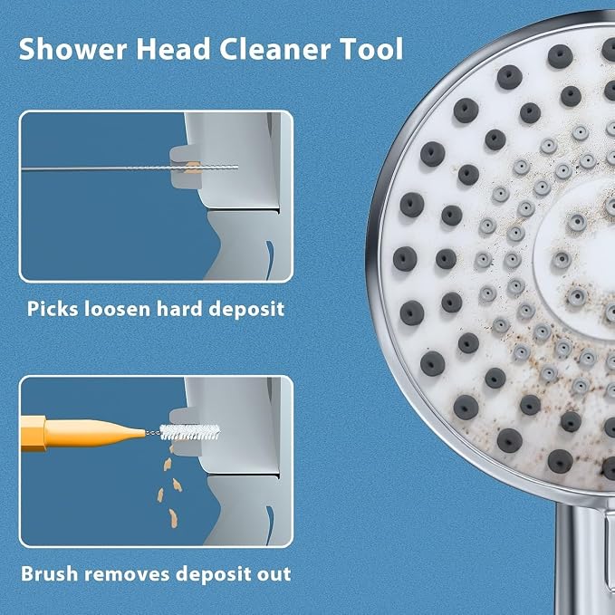 Lumkew 90pcs Shower Head Cleaner Tool Picks Small Hole Cleaning Brush | Multiple, Unclogging Small Hole, Showerhead Cleaning Brushes Picks, Household Bathroom