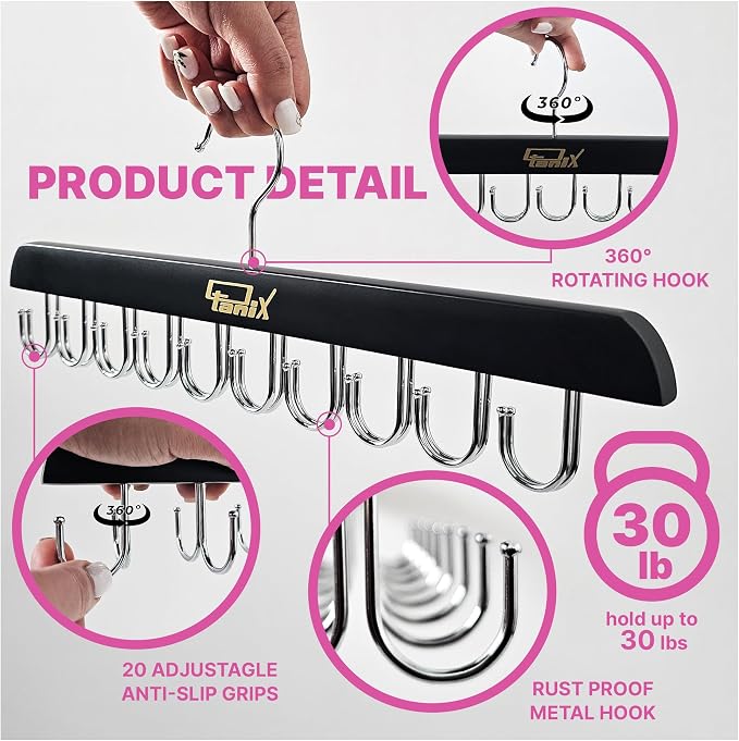 2 Pack Tank Top Hangers Space Saving, Bra Hangers for Closet Organizer, Bra Organizer for Closet, Space Saving Organizers and Storage for Dorm & Apartment for Tankto (Black)