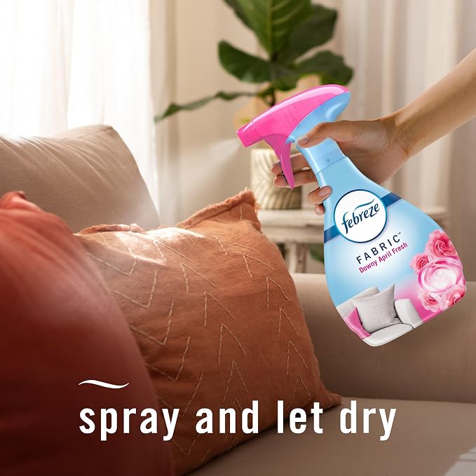 Febreze Fabric Spray Air Freshener, Odor-Fighting Fabric Refresher, Sneaker Balls Alternative, Couch Cleaner, Linen Spray, Multi-Use, Downy April Fresh Scent, 23.6 fl oz (Pack of 2)