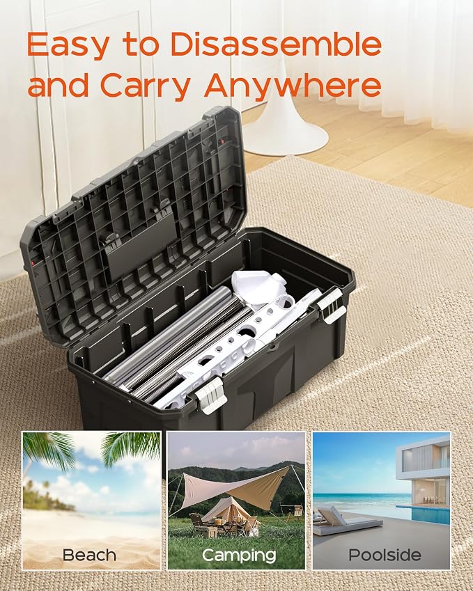 CASAMAYA Clothes Drying Rack Foldable, 70.9 inch Tripod Drying Rack for 35 Pieces of Clothes, with Height-Adjustable Rotatable Clothes Rails, Space Saving, Stainless Steel, White and Silver CDR005W01