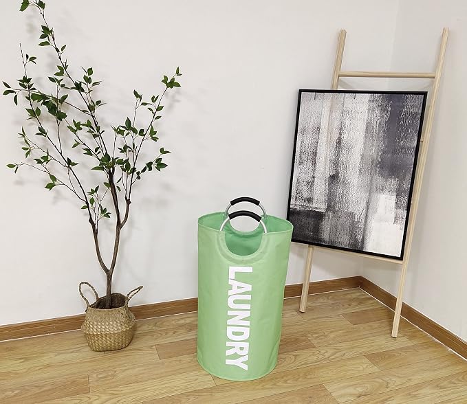 Large Laundry Basket, Laundry Hamper Bag with Handles, 115L Green | Freestanding Tall Dirty Clothes Hamper, Collapsible and Portable Laundry Bin for Dorms and Bedrooms, Thick, Sturdy Fabric