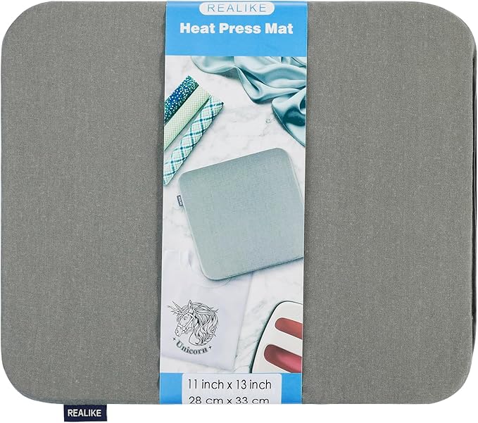 REALIKE Heat Press Mat Compatible with Cricut Easy Press 2/Cricut Easy Press(11X13 inch), Easy Press Mat for HTV Craft Vinyl Ironing Insulation Transfer Projects