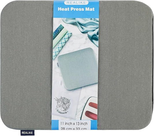 REALIKE Heat Press Mat Compatible with Cricut Easy Press 2/Cricut Easy Press(11X13 inch), Easy Press Mat for HTV Craft Vinyl Ironing Insulation Transfer Projects