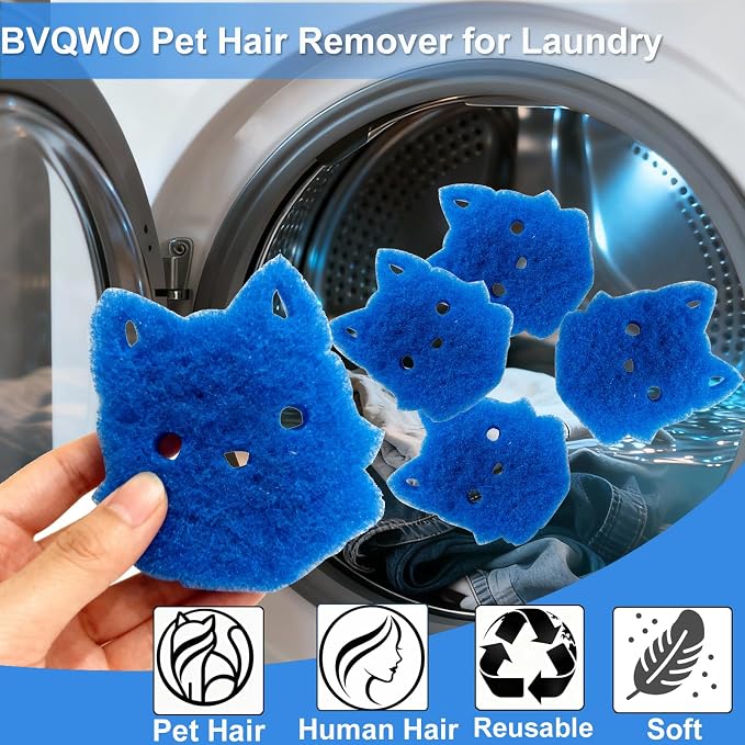 Pet Hair Remover for Laundry, 6PCS Reusable Dog & Cat Hair Remover Tool | Removes Pet Fur, Hair, Lint, Dander From Clothes &Washing Machine.