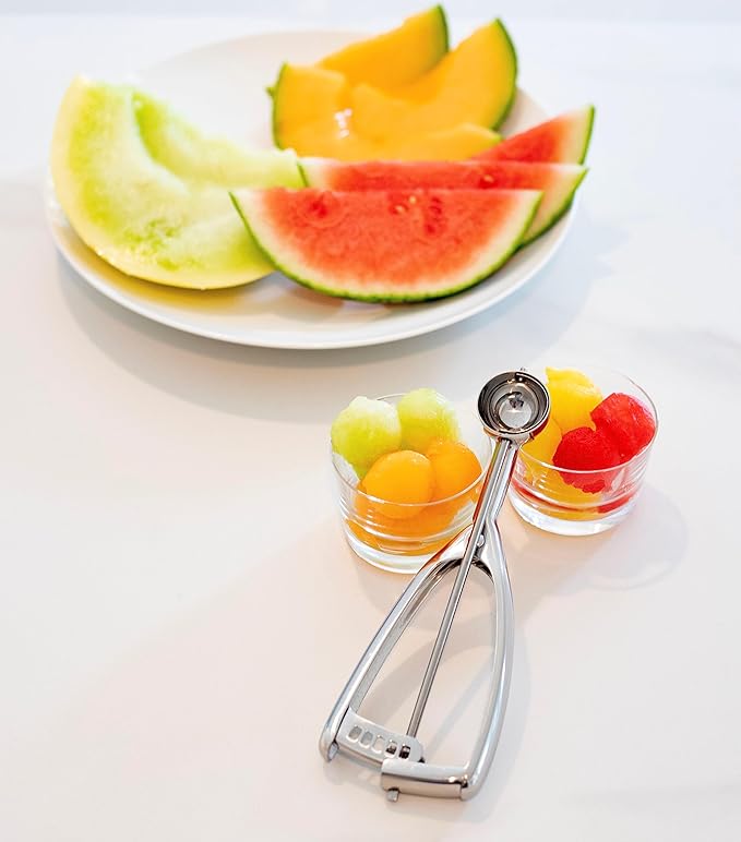 Jenaluca Melon Baller - Mini Cookie Scoop,Cupcake,Cookie Dough Scoop, Disher, Tablespoon Scooper, Baking - 18/8 Stainless Steel (Gift Pack, Small)