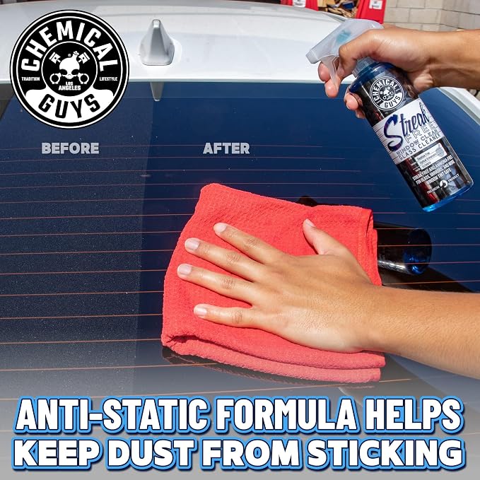Chemical Guys, Streak-Free Glass & Window Cleaner for Tinted Windows, 16 oz | Ammonia-free and safe on tint, clears fingerprints, smoke film and road grime from glass, mirrors and screens