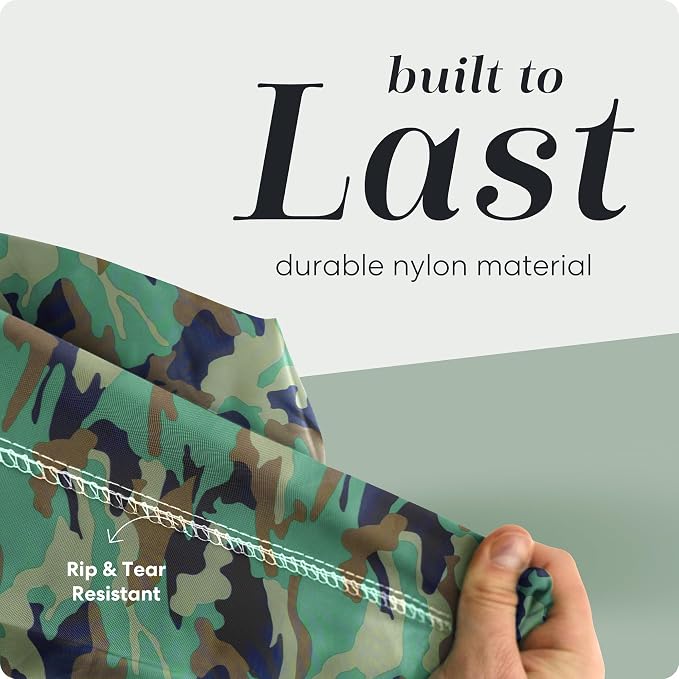 Handy Laundry XL Nylon Laundry Bag 22"x32", Heavy Duty, Camouflage | 22"x32" XL Nylon Laundry Bag, Locking Drawstring, Machine Washable, Heavy Duty, Travel Dorm Hamper Liner, Camouflage