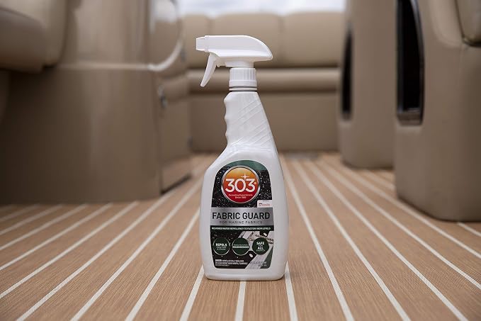303 Marine Fabric Guard for Boat Covers & Canvas, 32 oz 6-Pack | Restores water and stain resistance on boat covers, canvas, and marine fabrics.
