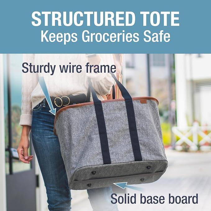 CleverMade LUXE Collapsible Tote Bag, 30L