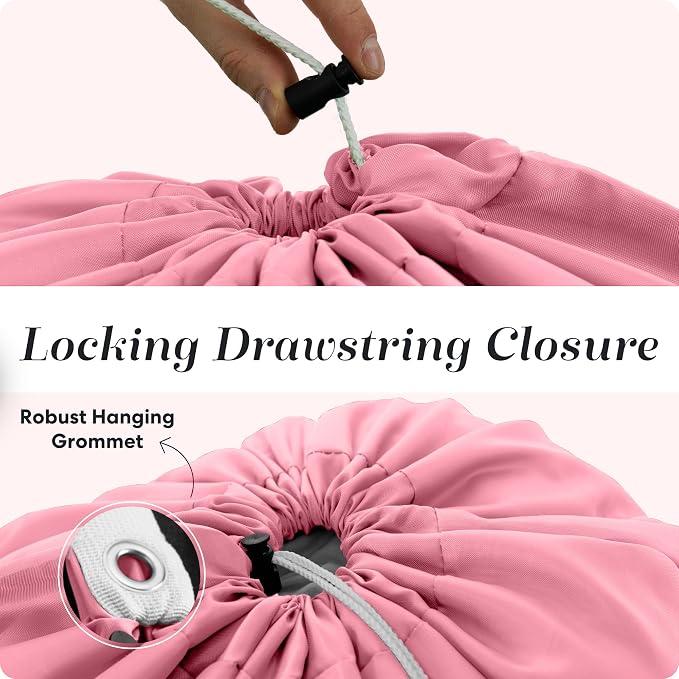 Handy Laundry Bag with Shoulder Strap 30"x40", Extra Large, Pink | Extra Large 30x40 Laundry Bag, Shoulder Strap, Drawstring Locking Closure, Heavy Duty for College Dorm Travel Camp, Pink