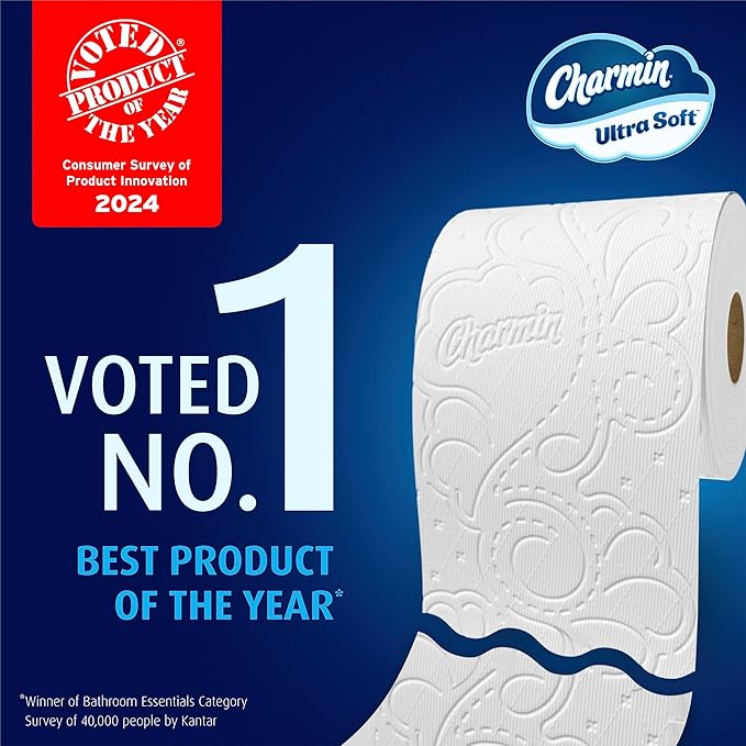 Charmin Ultra Soft Toilet Paper, 18 Mega XL Rolls = 108 Regular Rolls