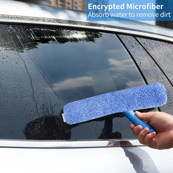 Window Washing Kit,Window Cleaning Squeegee Kit with Bucket | window Cleaning Tool,Squeegee with Shelf Storage for Window Cleaning,window squeegee for home Outdoor Commercial Use