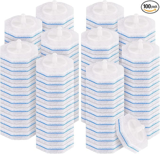 100 Count Toilet Cleaner Refills, Disposable Toilet Brush Refills Compatible with Clorox Wand for Bathroom Cleaning