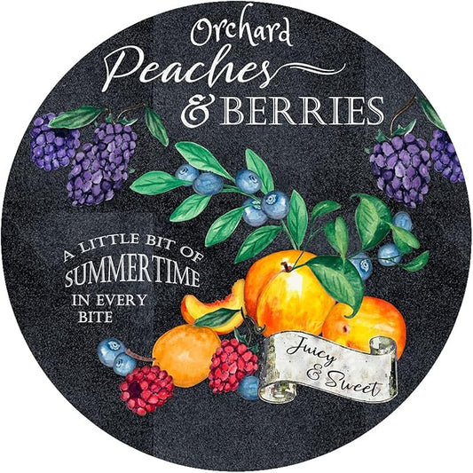 Andreas Silicone Jar Opener, Peaches & Berries – 6.25" Non-Slip Lid Gripper & Garlic Peeler, Dishwasher Safe, Multi-Use, Durable Silicone & Fabric, Made in the USA, JO-GGPB