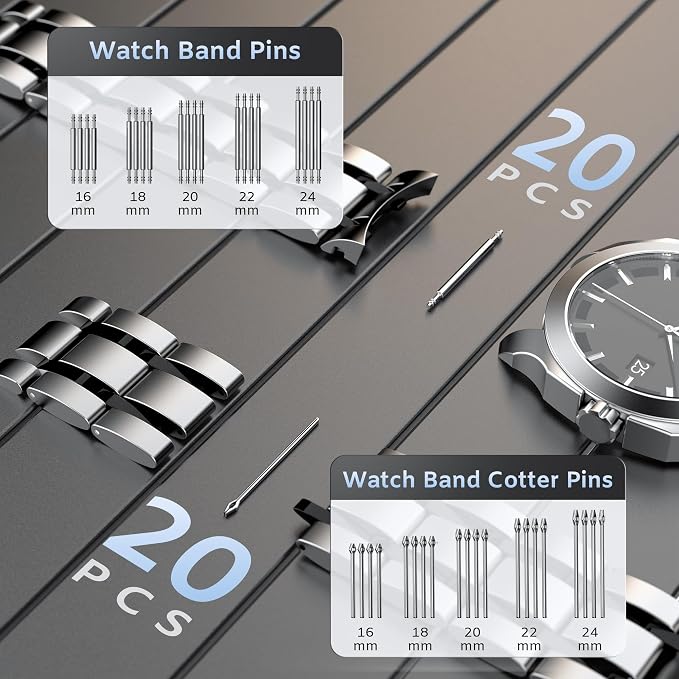 JOREST Watch Repair Tool Kit, Battery Replacement, Strap Adjustment, Bracelet Pin Removal, Band Link Remover, Resizing Tool, Wrench Opening Cover, Case Back Opener, Screwdriver, Spring Bar