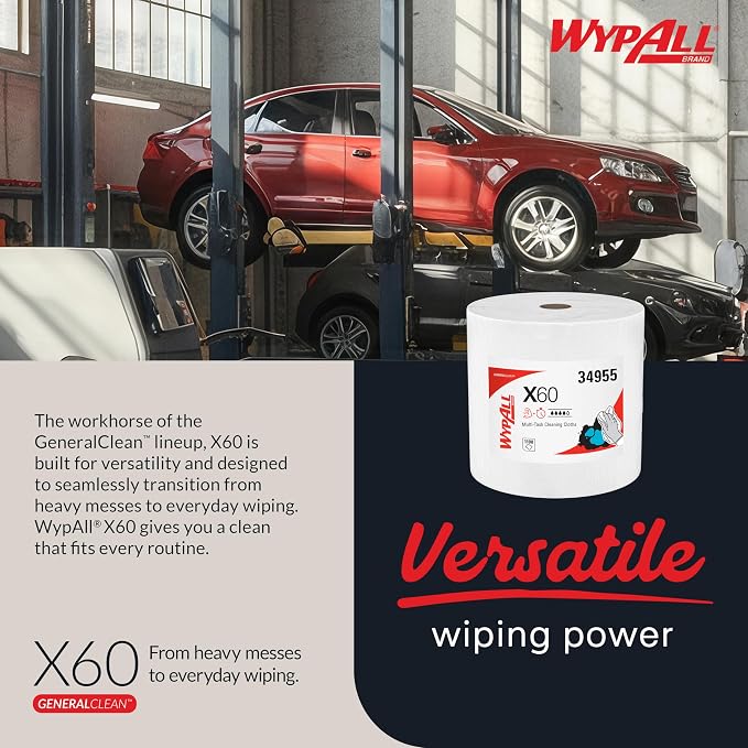 WypAll GeneralClean X60 Multi-Task Cleaning Cloths, 1100 Towels (34955)