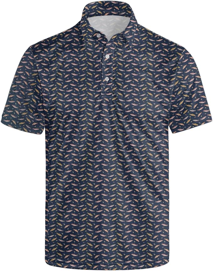 Polo Shirts for Men Moisture Wicking Mens Polo Shirts Patriotic Shirts for Men