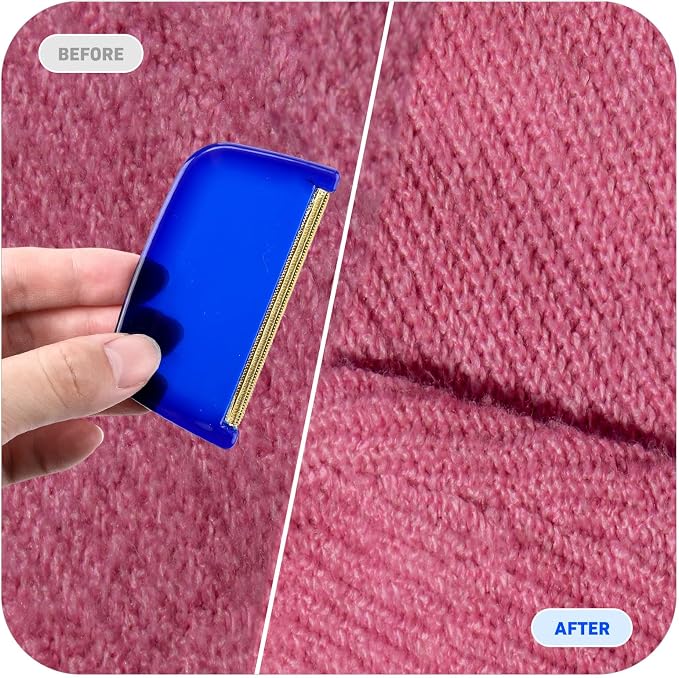 Boao 4 Pieces Sweater Combs to Remove Pilling Sweater Defuzzer Multi-Fabric Shaver Comb Wool Pilling Remover Pills, Fuzz from Clothes (Classic Industrial)