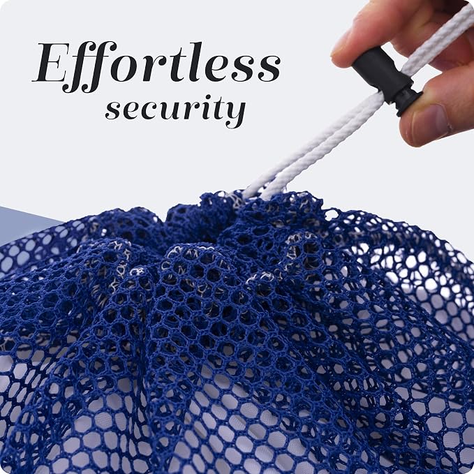 Handy Laundry Mesh XL Laundry Bag - Durable, Machine Washable with Secure Drawstring Closure - Perfect for College Dorms, Laundromats, Apartments (Blue, Large 24" x 36") | XL 24x36 Mesh Laundry Bag, Secure Drawstring, Heavy Duty, Machine Washable, for ...