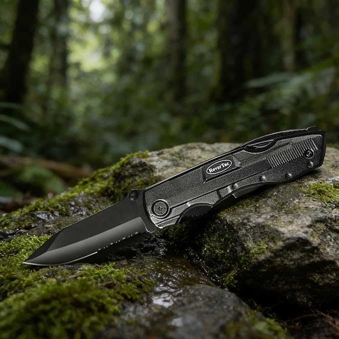 Pocket Knife, 15-in-1 Multitool with Pliers, Bottle & Can Opener, 9 Screwdriver Bits, Locking Mechanism & Nylon Sheath - EDC Multi Tool for Camping, Hiking & DIY, Gift for Men & Dad