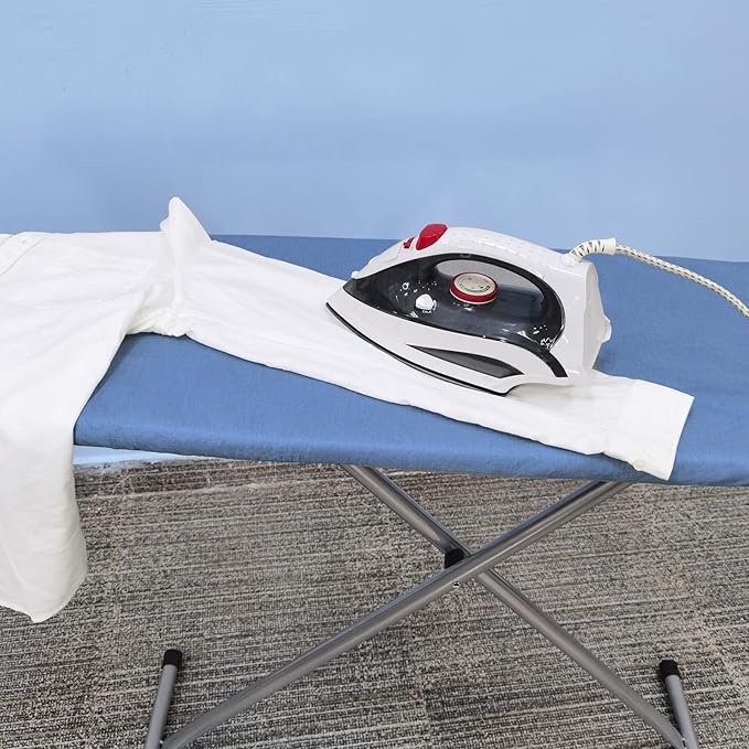 VividPaw Ironing Board Cover and Pad, 15x48,15x49, Thick Padding, Elastic Edge, Silicone Coated, Resist Scorching and Staining, Adjustable Fastener, Heavy Duty Padded Iron Board Covers