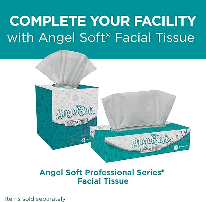 Angel Soft Professional Series by Georgia-Pacific PRO 2-Ply Embossed Toilet Paper, White, Individually Wrapped, 450 Sheets Per Roll, 20 Toilet Tissue Rolls Per Case, 16620