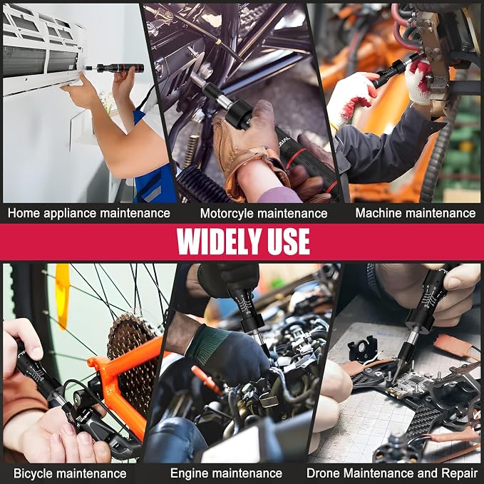Torque Screwdriver Set 10-70 in-lb, Inch-Pound Torque Driver Kit | Adjustable, with S2 Steel Bits & Case, Prevents Over-Tightening for Scope Mounting, Electronics & Bicycle Maintenance, Red