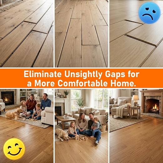 Floor Gap Fixer Tool with 5pcs Sticky Pads, Heavy Duty Laminate Flooring Repair Tool with Enhanced Vacuum Suction Cup, Professional Plank Puller for Smooth Surface Wood Tile Hardwood Floor Gaps