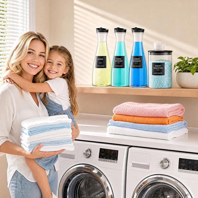 3+1 Pack Laundry Detergent Dispenser No Tray & Laundry Pods Container Black