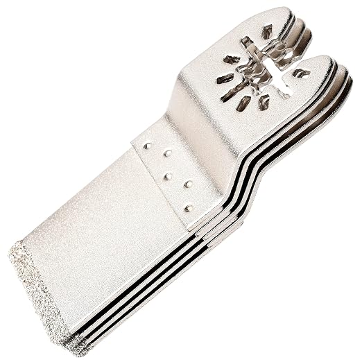 Ettonsun 4 Pcs Diamond Oscillating Tool Blade, Flush Cutting Oscillating Multitool Saw Blades for Grout Removal, Cleaning Mortar