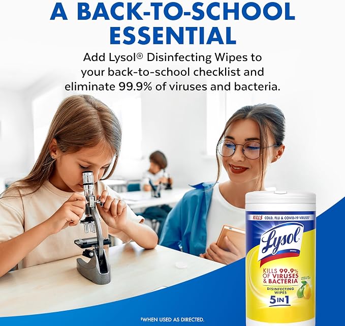 LYSOL Disinfecting Wipes, Multi-Surface Cleaner, Lemon, 80 ct. (4 Pack)