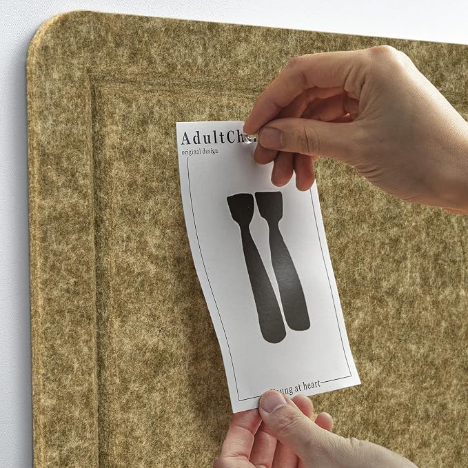 Felt Bulletin Board 48x36 inches, Decorative Pin Board for Home & Office | Cork Board Alternative for Wall with Push Pins, Display Mood Board for Photos, Notes & Reminders