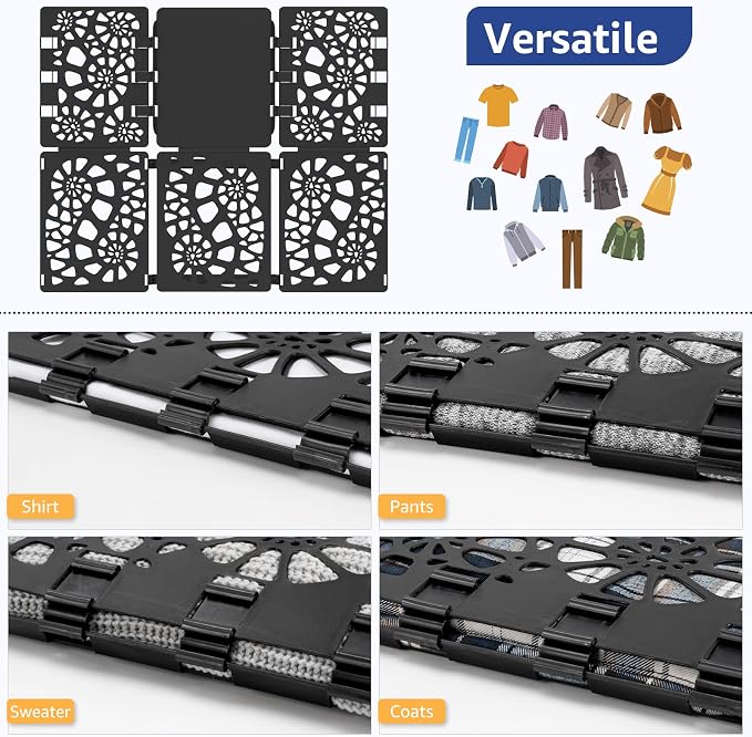 BoxLegend Shirt Folder V2 Shirt Folding Board Easy and Fast to Fold Clothes | Super Simple 3-Step Folding, Built to Last, Maximizes Drawer Space, No Assembly Required, Travel-Friendly, Hang or Pack It
