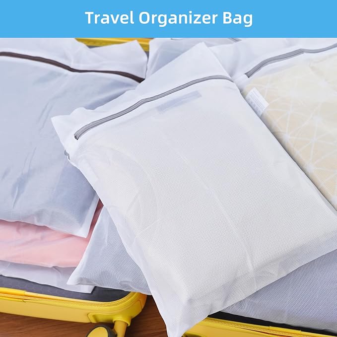 GOGOODA Mesh Laundry Bags for Delicates Durable Protective Wash Bags | Travel Storage Bags for Intimates Lingerie, 3PCS（3M）