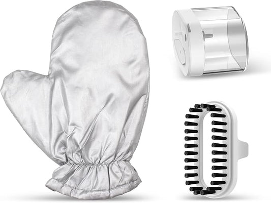 Newbealer Detachable Water Tank 180ml, Fabric Brush and 1pc Ironing Glove - 3 Piece Replacement Parts Only for Garment Steamer NB316A, Reusable Accessories