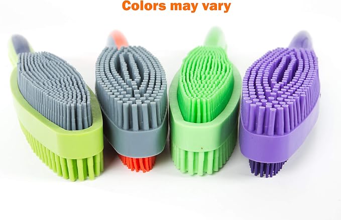 FURemover Duo Pet Hair Rubber Brush, Dual Sided to Easily Remove Fur & Lint from Clothing and Upholstery, Thick Bristles Groom Dogs and Cats, Easy to Clean, Colors May Vary (Pack of 12)