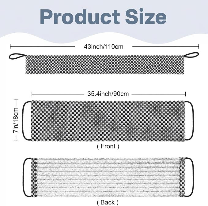 Yiclick Dual-Textured Exfoliating Washcloth Towel - Back Scrubber for Use in Shower Bath, Exfoliating Body Scrubber Exfoliator, Japanese Exfoliate Loofah Lufa Sponge Wash Cloth for Women Men