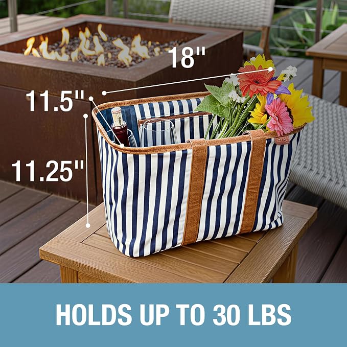 CleverMade LUXE Collapsible Tote Bag, 30L