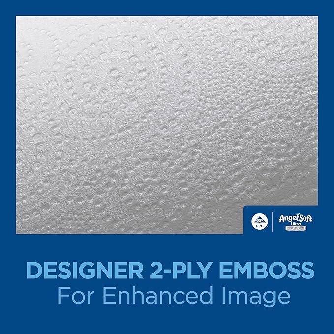 Georgia-Pacific Angel Soft Ultra Professional Series 2-Ply Embossed Toilet Paper by GP PRO (Georgia-Pacific), 16560, Paper, 60 Count (Pack of 1), White 24000 sheets per case