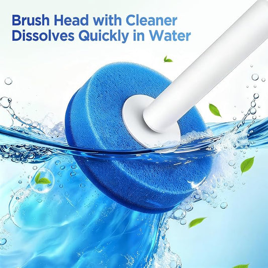 Toilet Wand Refills，Toilet Brush Replacement, Hygienic and Easy to Use for Bathroom Cleaning, Sinks, Bathtubs (Blue)