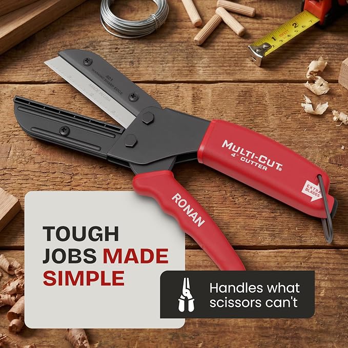 Multi-Cut 401 Cutting Tool - For Soft Wood, Cardboard, Plastic, Rope, Leather & DIY Materials – Not for Hardwood or Compressed Wood