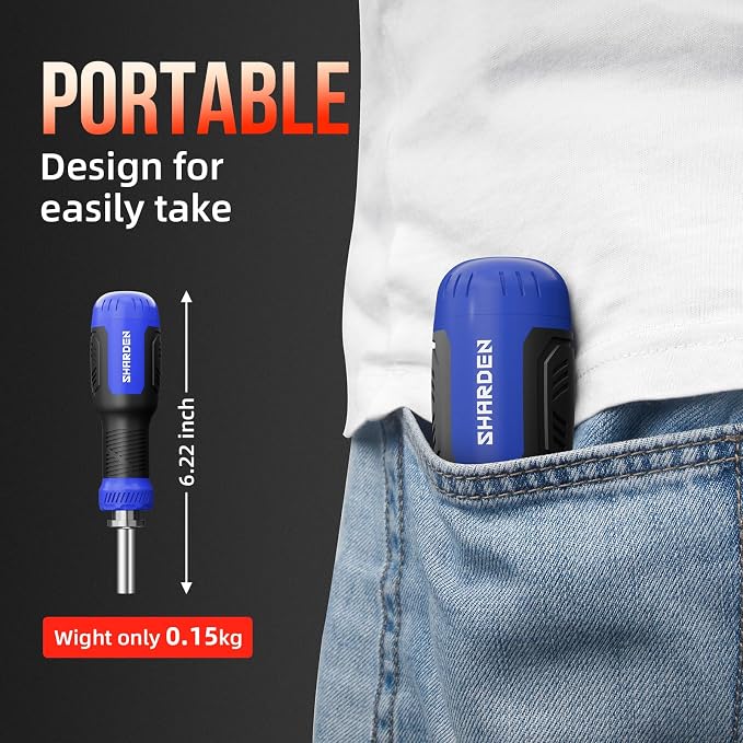 Multi ScrewDriver Set 26 in 1 All in One Adjustable Screw Driver | Telescoping Screw Driver with 12 Double Ended CRV Bits Phillips Slotted Torx Hex Portable Repair Kit for Home Bike Computer