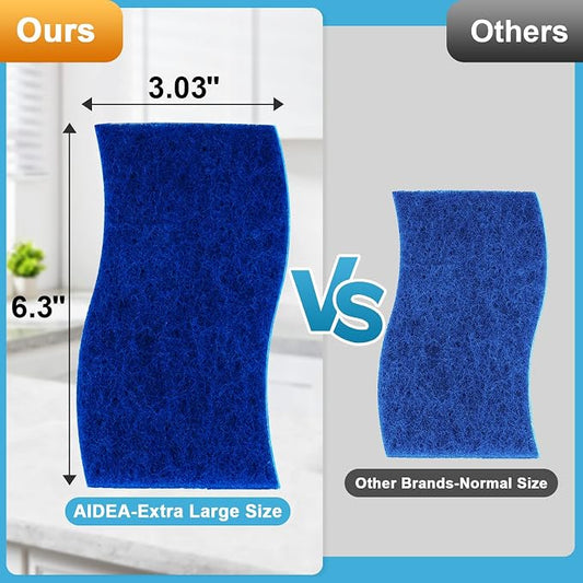 AIDEA XL Sponges Kitchen 6Count, Non-Scratch Scrub Sponges for Dishes | Extra Large Cleaning Sponges, Cleans Fast Without Scratching Safe for Non-Stick Cookware, Cleaning Power for Kitchen, House